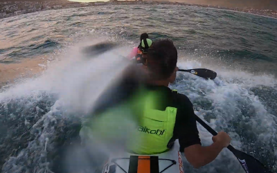 TAKING ON THE SEA DOG RACE IN A TRIPLE SURFSKI