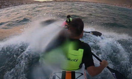 TAKING ON THE SEA DOG RACE IN A TRIPLE SURFSKI